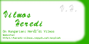 vilmos heredi business card